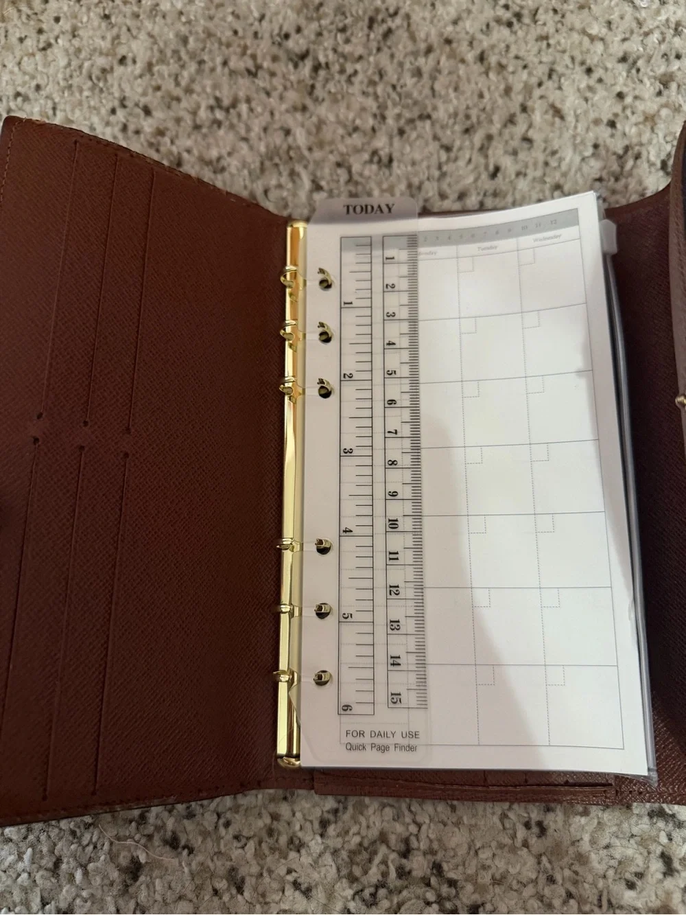 Authentic Louis Vuitton Wallet turned into a 6 ring Planner/Pocket Notebook